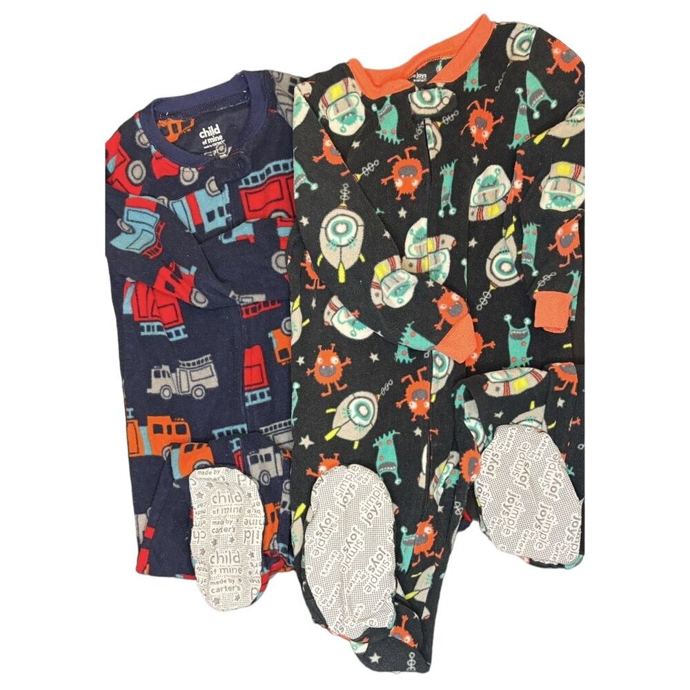 CARTER's Toddler Footed One Piece Fuzzy Pajama 2-piece Bundle | Size 3T